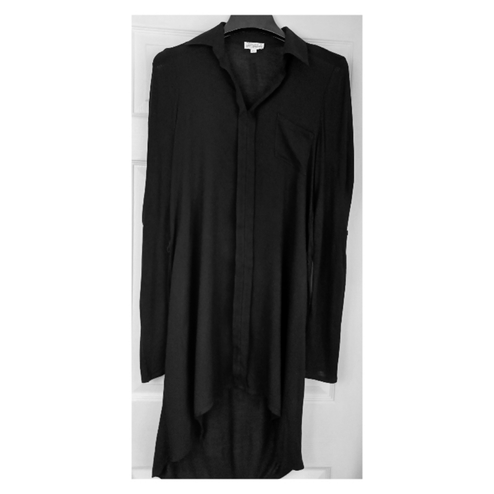 Shirt Dress - Joseph A - High Low - XS - Black